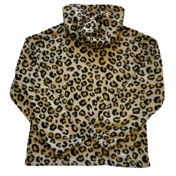 Urban Outfitters‎ | Men’s Fleece Hoodie Animal Print with Pockets Brown/Gold M - Picture 8 of 15